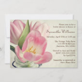  roze Tulps Mason Jar Kaart (Voorkant)