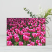 Roze Tulps-uitnodiging Kaart (Staand voorkant)
