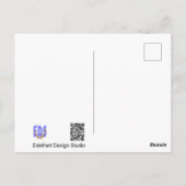 Roze Tulps Veldlandschap DIY Briefkaart (Achterkant)