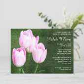  Roze Tulps Vrijgezellenfeest Kaart (Staand voorkant)