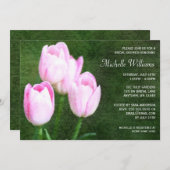  Roze Tulps Vrijgezellenfeest Kaart (Voorkant / Achterkant)