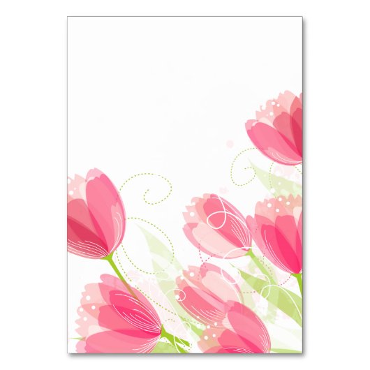 Roze tulps Weddenschap Kaart (Achterkant)
