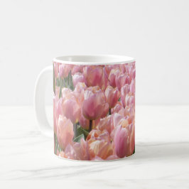 Roze tulpveld koffiemok
