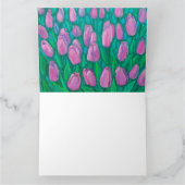 Roze Tulpveld, Lente Bloemen Bloemenschilderij Kaart (Binnen)