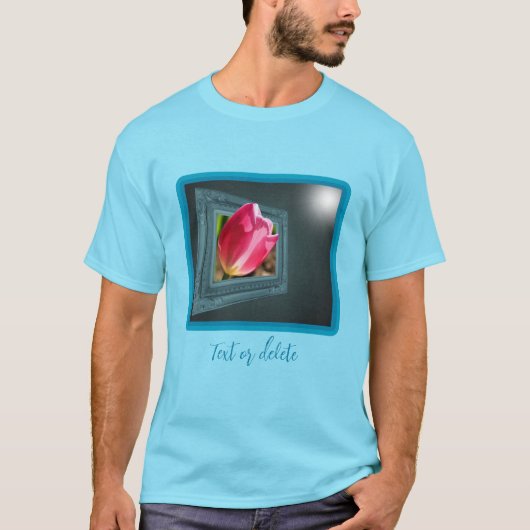 Roze tulpventilator uit Lijst op maat T-shirt (Voorkant)