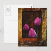 Roze tulpvormig briefkaart (Voorkant / Achterkant)