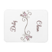 Roze tulpwasmachine - Vuile magneten (Horizontaal)