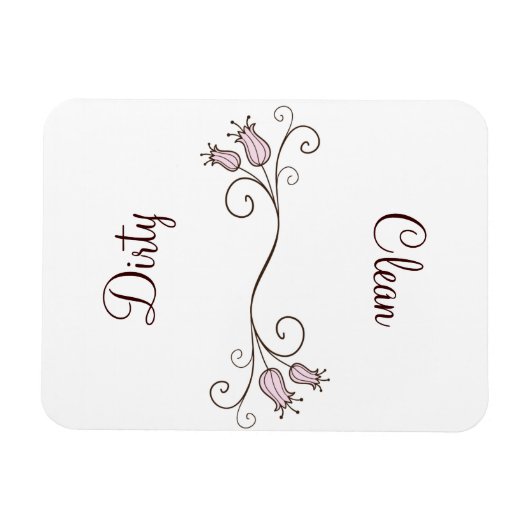 Roze tulpwasmachine - Vuile magneten (Horizontaal)