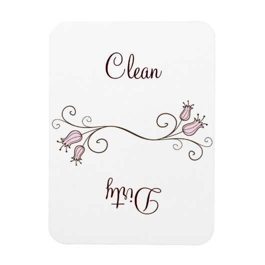 Roze tulpwasmachine - Vuile magneten (Verticaal)