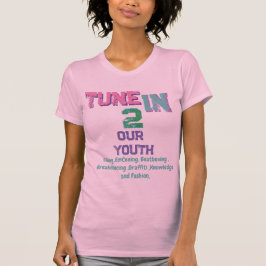 Roze tune in, maak hiphop geweldig T-shirt