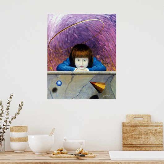 Roze tunnel poster (Keuken)