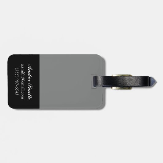 Roze Turban Bagagelabel (Achterkant horizontaal)