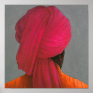 Roze Turban Poster