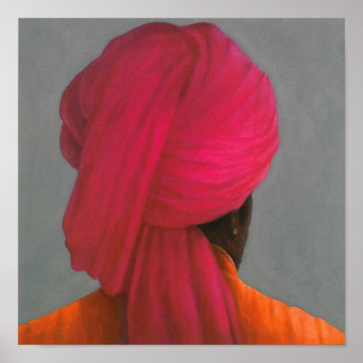 Roze Turban Poster (Voorkant)