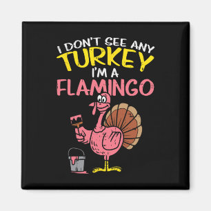 Roze Turkije Flamingo Fun Thanksgiving Dierenvrien Magneet