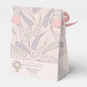 Roze Turkije & Veren Herfst Meisje Baby shower Bedankdoosjes (Achterkant)