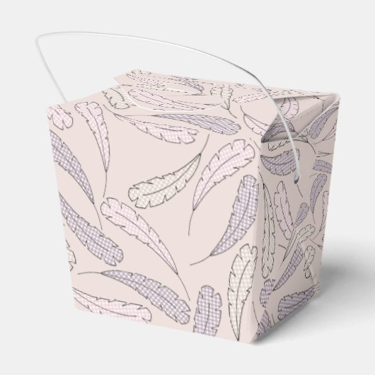 Roze Turkije & Veren Herfst Meisje Baby shower Bedankdoosjes (Achterkant)