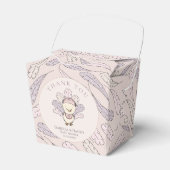 Roze Turkije & Veren Herfst Meisje Baby shower Bedankdoosjes (Voorkant Zijde)