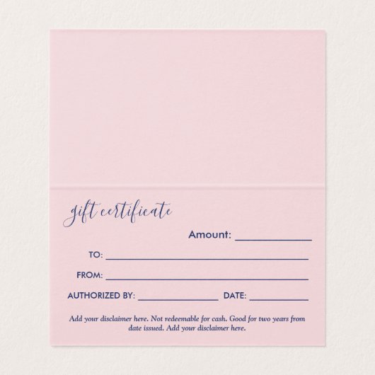 Roze Turquoise Abstract - Cadeaubon Kaart (Binnenkant ongevouwen)