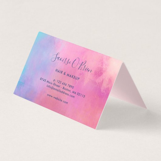 Roze Turquoise Abstract - Cadeaubon Kaart (Achterkant)