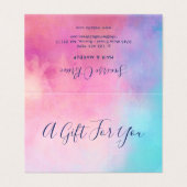 Roze Turquoise Abstract - Cadeaubon Kaart (Buitenkant ongevouwen)