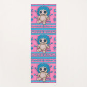 Roze + Turquoise Blauwe Voodoo Doll Yogamat (Voorkant)