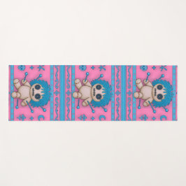 Roze + Turquoise Blauwe Voodoo Doll Yogamat