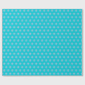  Roze Turquoise Bloemen Patroon Cadeaupapier (Vlak)