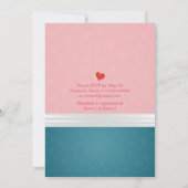 Roze Turquoise Brunch Bubble Vrijgezellenfeest Inv Kaart (Achterkant)