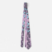 Roze, Turquoise en Abstract zwart Stropdas (Achterkant)