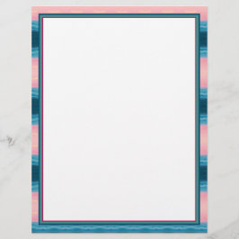 roze turquoise en Blauwgroen blauw Briefhoofd