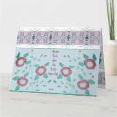 Roze turquoise en licht blauw kaart (Achterkant)