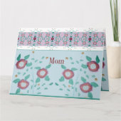 Roze turquoise en licht blauw kaart (Voorkant)