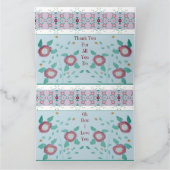 Roze turquoise en licht blauw kaart (Binnen)