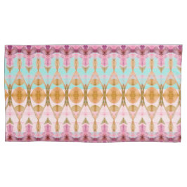 Roze Turquoise en PLum Kussensloop