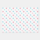 Roze Turquoise Foto Collage Monogram Afstuderen Inpakpapier Vel (Voorkant 3)