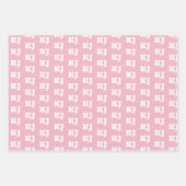 Roze Turquoise Foto Collage Monogram Afstuderen Inpakpapier Vel (Voorkant 2)