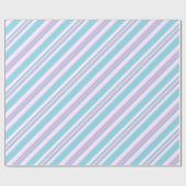 Roze Turquoise Gestreept Roll van Giftwrap Cadeaupapier (Vlak)