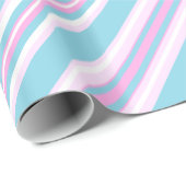 Roze Turquoise Gestreept Roll van Giftwrap Cadeaupapier (Rol Hoek)