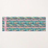 Roze Turquoise Goud Patroon Elegant Gepersonalisee Yogamat (Voorkant (horizontaal))