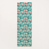 Roze Turquoise Goud Patroon Elegant Gepersonalisee Yogamat (Achterkant)