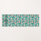 Roze Turquoise Goud Patroon Elegant Gepersonalisee Yogamat (Voorkant (horizontaal))