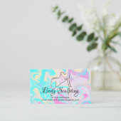 Roze turquoise Lichaamsmodellering contourering sp Visitekaartje (Staand voorkant)