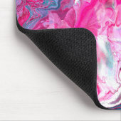 Roze Turquoise Marble Pour Painting Art Muismat (Hoek)