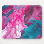 Roze Turquoise Marble Pour Painting Art Muismat (Voorkant)