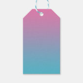 Roze & Turquoise Ombre Cadeaulabel (Voorkant)