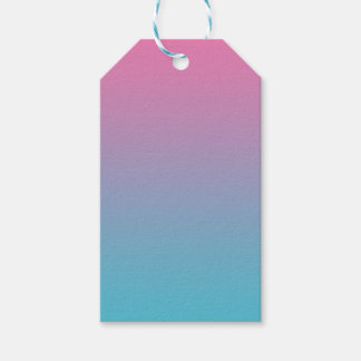 Roze & Turquoise Ombre Cadeaulabel