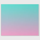 Roze Turquoise Ombre Cadeaupapier (Vlak)