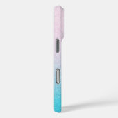 Roze & Turquoise Ombre Faux Glitter Case-Mate iPhone Case (Achterkant / Rechts)