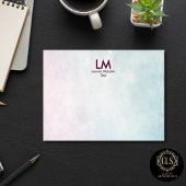 Roze Turquoise Ombre Schoon Monogram Post-it® Notes